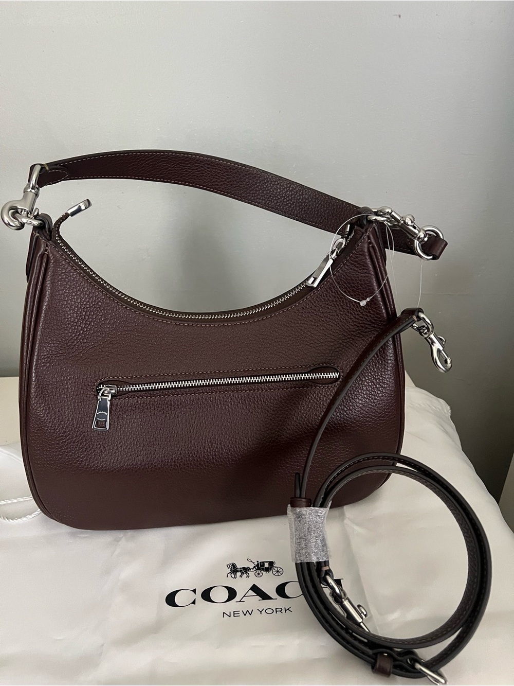 COACH Teri Hobo Bag in Maple Color - Picture 6 of 10